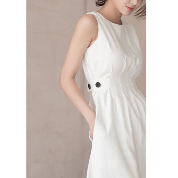 Kiesza Lyte A-Line White Formal Dress - Picture 6 of 16